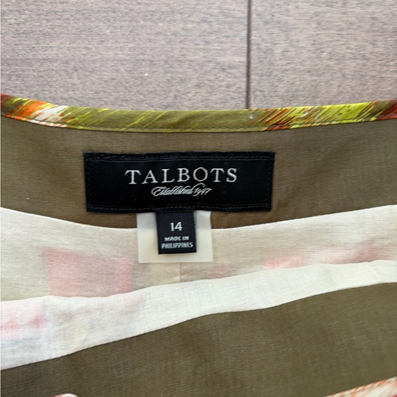 Talbots Orange and Green A-Line Skirt - Picture 2 of 6